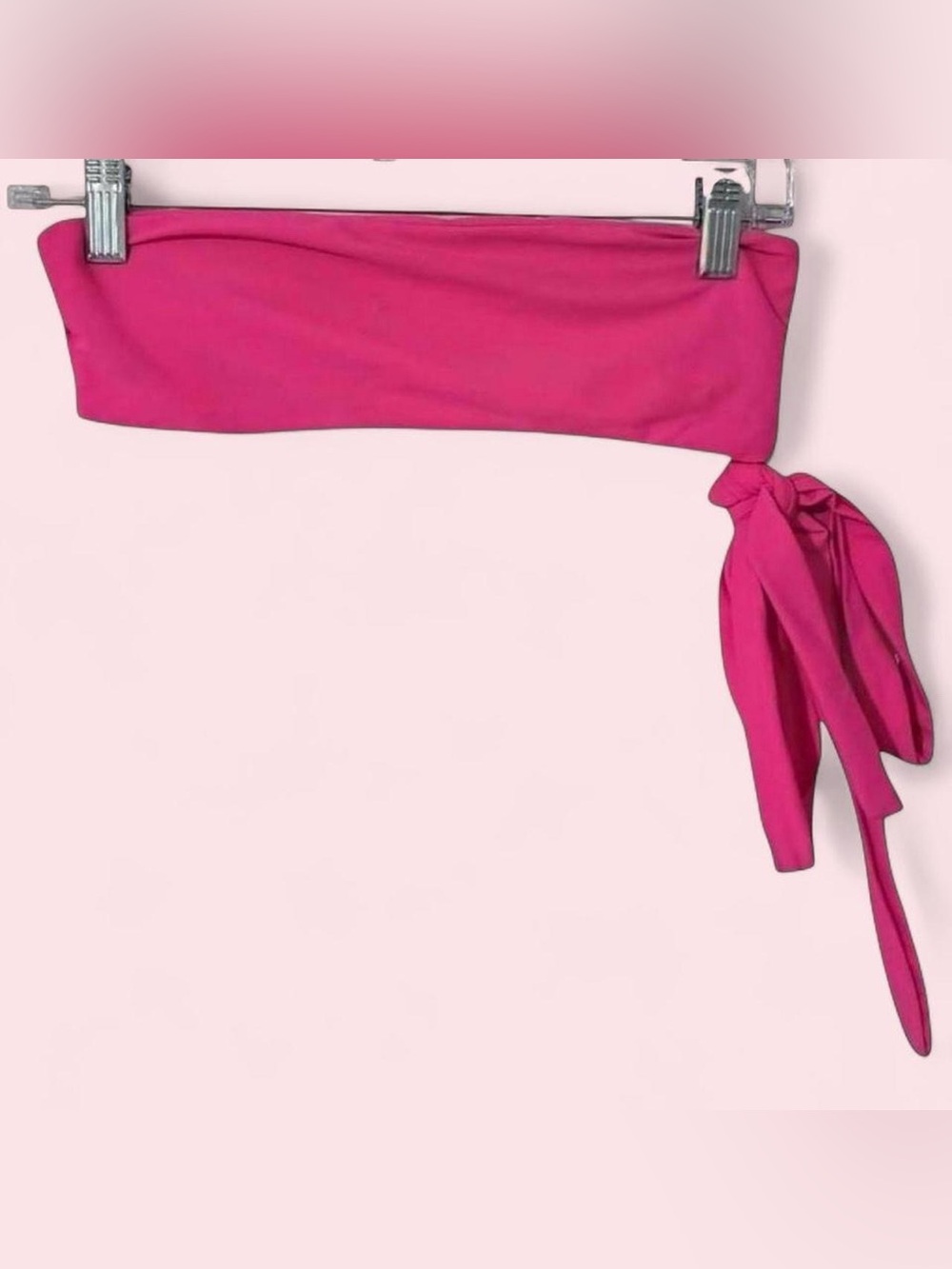 Shein Hot Pink Wrap Side Tie Bikini Top Small